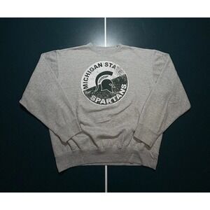 Vintage Michigan State Spartans Crewneck Sweatshirt Men's XL Retro Gray Pullover
